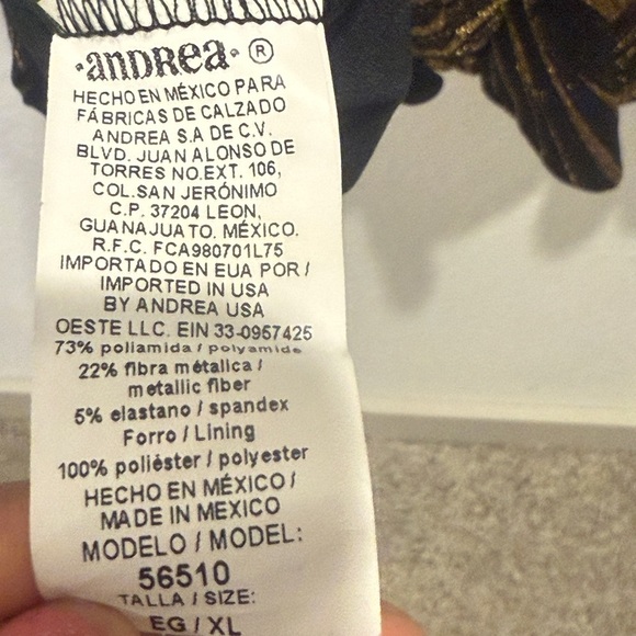 ANDREA Glam Black and Gold Fit and Flare Mini Dress - Picture 5 of 5